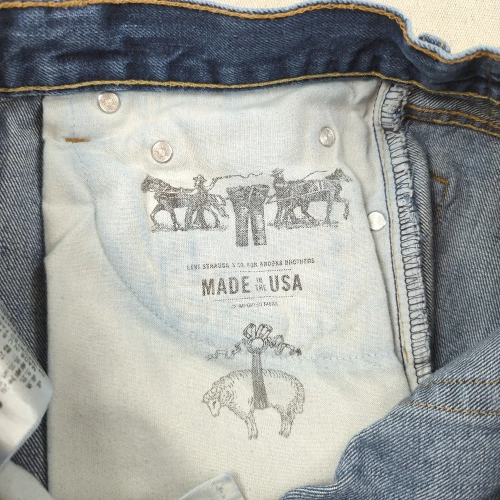 Levis‎ Brooks Brothers Jeans 32x32 Blue 505 Made in USA Limited Edition